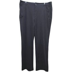 Mens Black Dress Pants Size 38W 30L Polyester & Elastane Blend